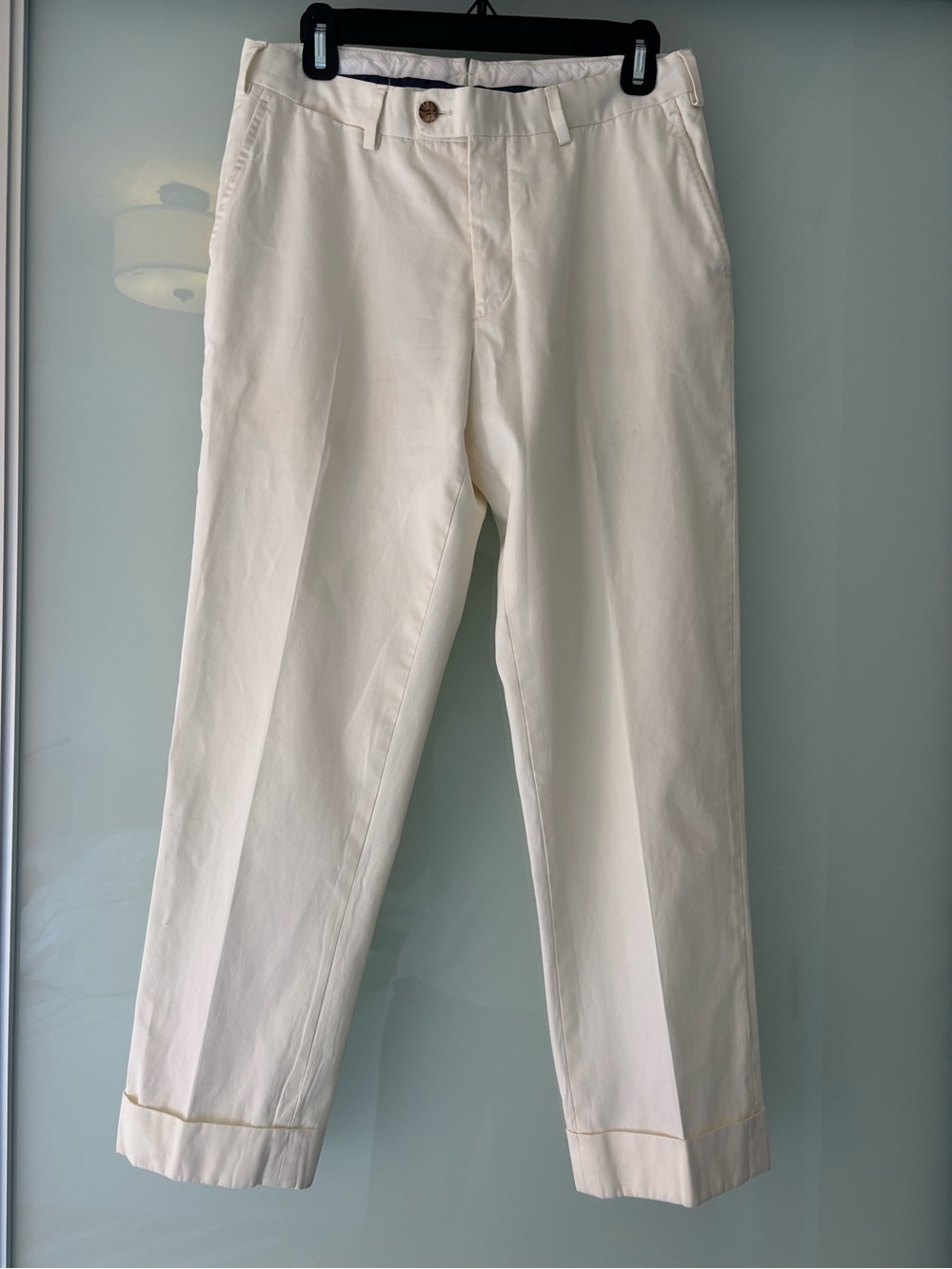 Suitsupply Cotton-Cashmere Ecru/Cream Pants | Rate Find